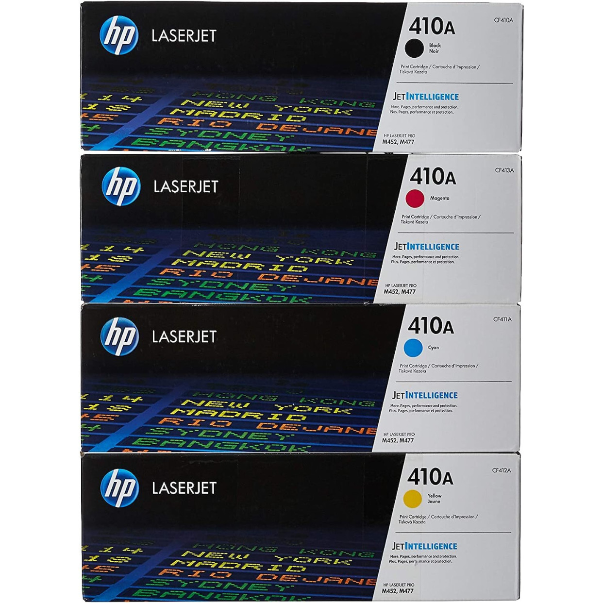 Cartouche Toner HP 410A Noir, Bleu, Rouge, Jaune Original